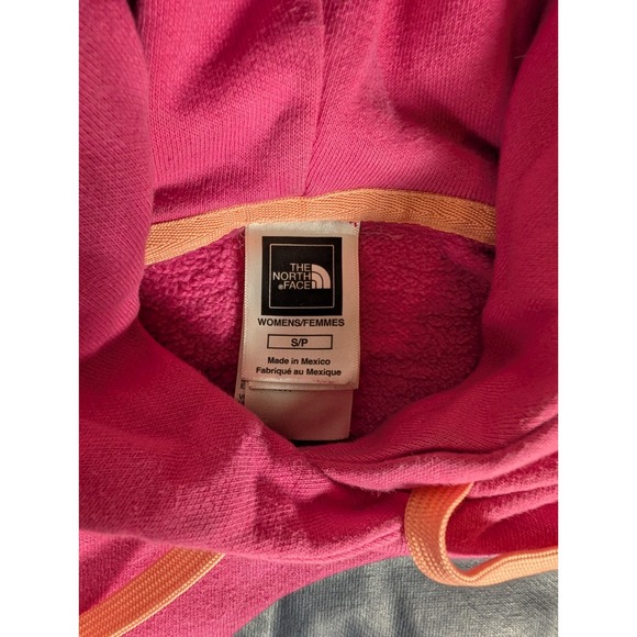 The North Face Women's Pink Logo Graphic Hoodie Size S/P Pullover Sweatshirt - Picture 4 of 7